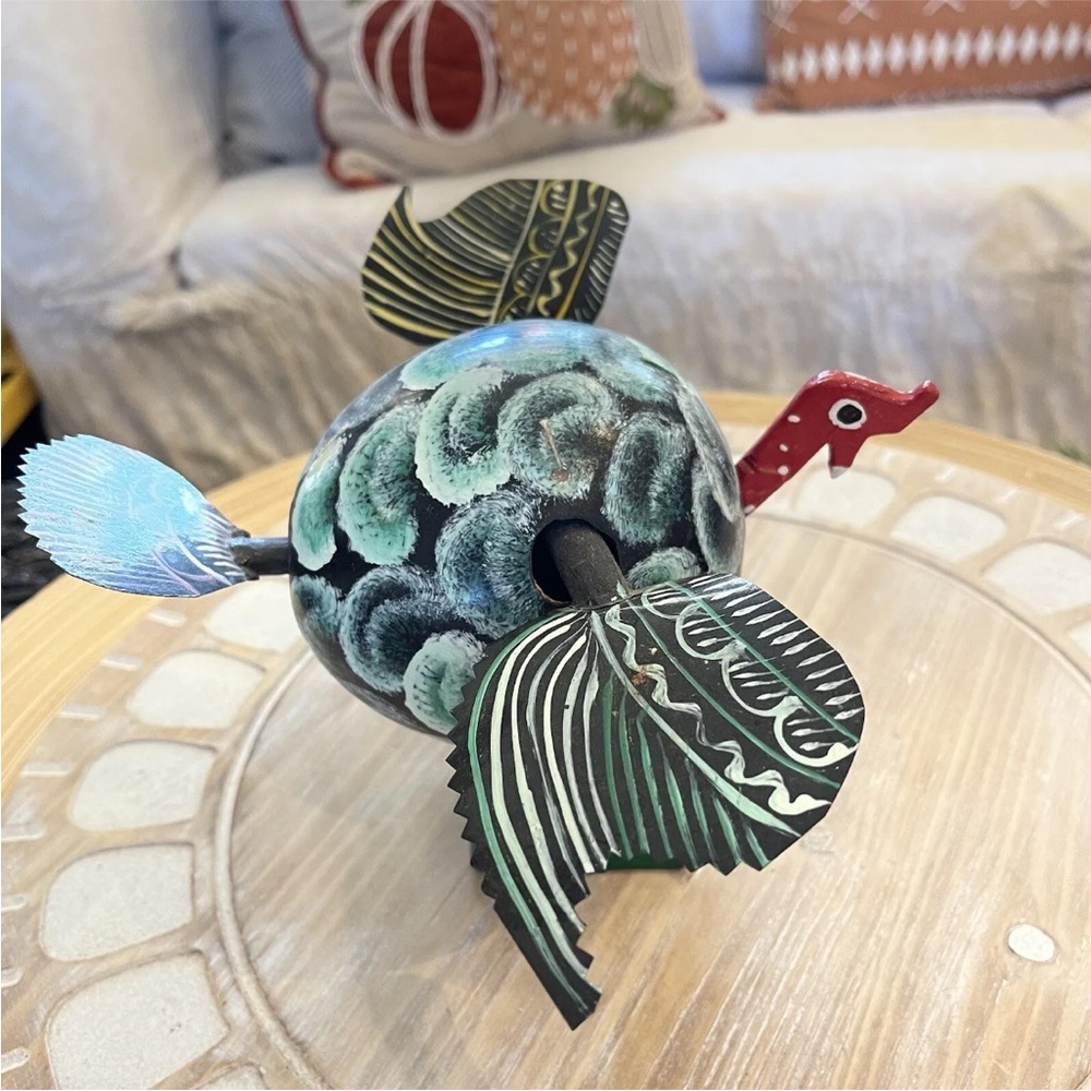 Hand painted Turkey Figurine Oaxaca Mexico